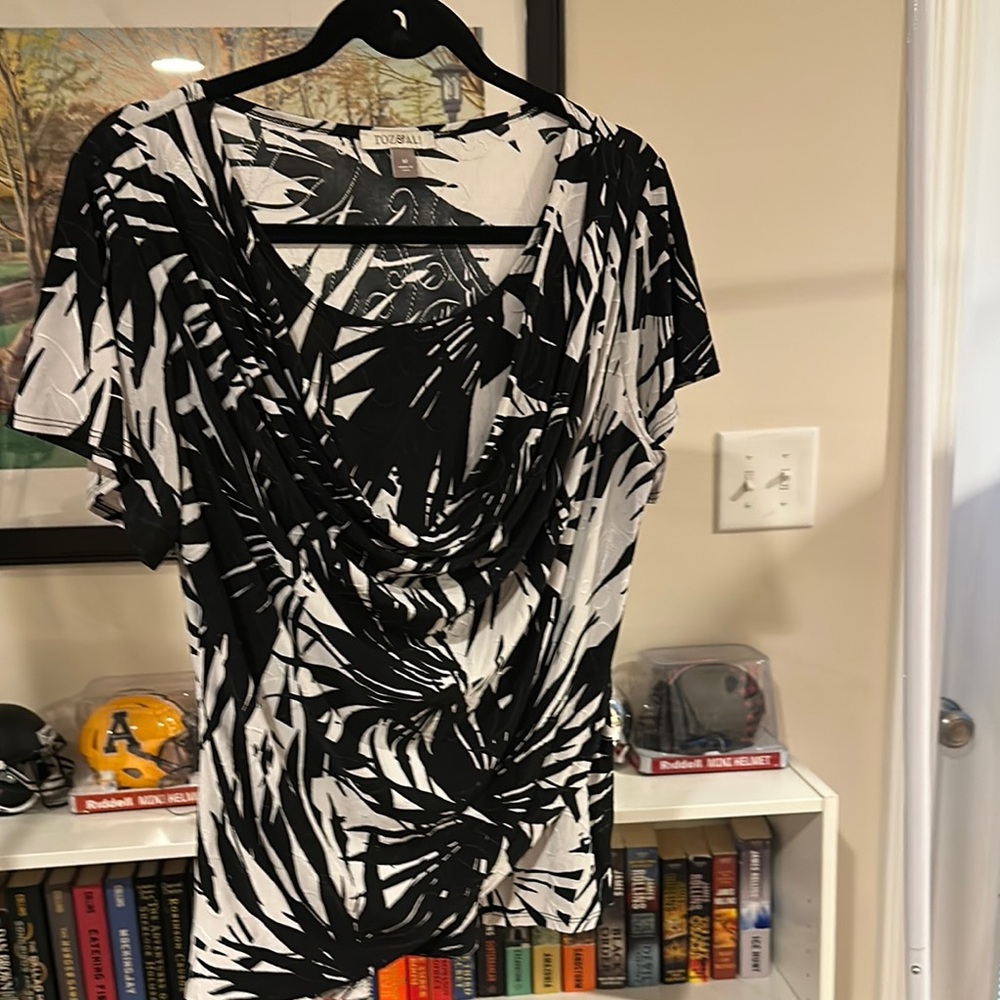 Roz & Ali Monochrome Abstract Top